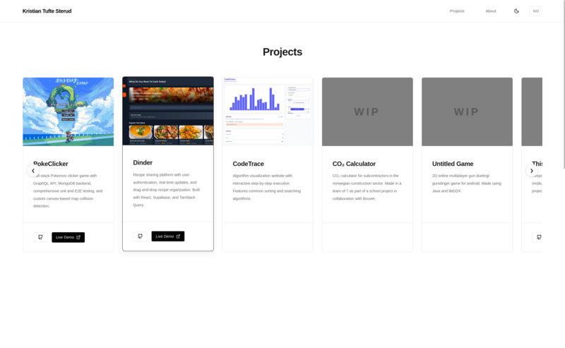 Portfolio screenshot